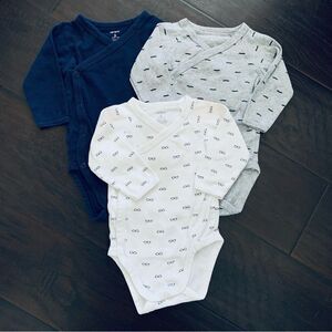 Carter's Baby Boy Mustaches & Geek Glasses Long-Sleeve Side Snap Bodysuit | 6m.